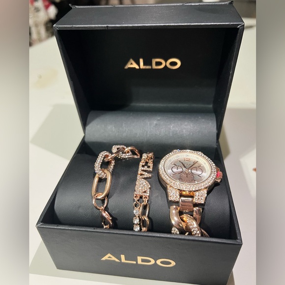 Accessories | Aldo Rose Gold Watch Set From Qatar | Poshmark